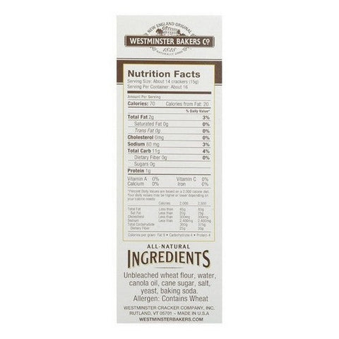 Westminster Bakers Co., Westminster Bakers Co Crackers, 8 Oz (Case Of 12) Westminster Bakers Co.