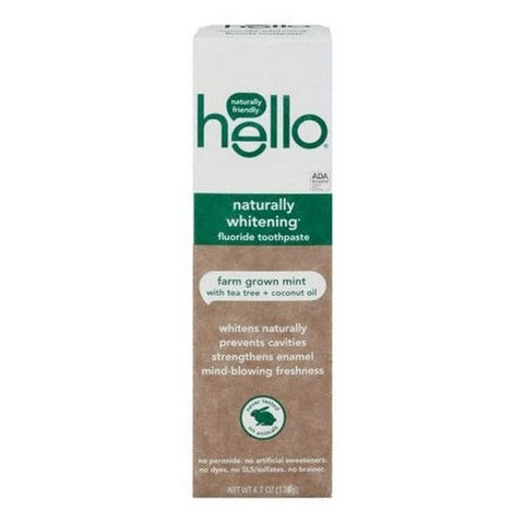 Hello Products, Llc, Toothpaste Natural Whitening Fluoride, 4.7 Oz (Case Of 6) Hello Products, Llc