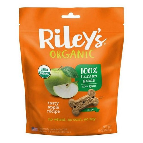 Riley's Organic, Organic Dog Treats Apple Recipe Large, 5 Oz (Case Of 6) Riley's Organic