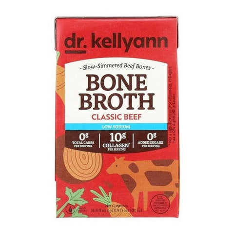 Dr Kellyann, Bone Broth Low Sodium Beef, 16.9 Oz (Case Of 6) Dr Kellyann