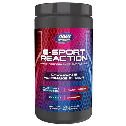 Now Foods, E-Sport Reaction Chocolate Milkshake Flavor Powder, 1 Lb Now Foods
