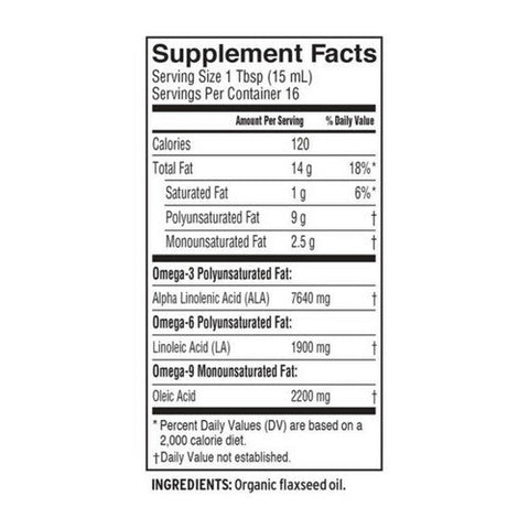 Barlean's, Organic Fresh Flax Oil, 8 Oz Barlean's