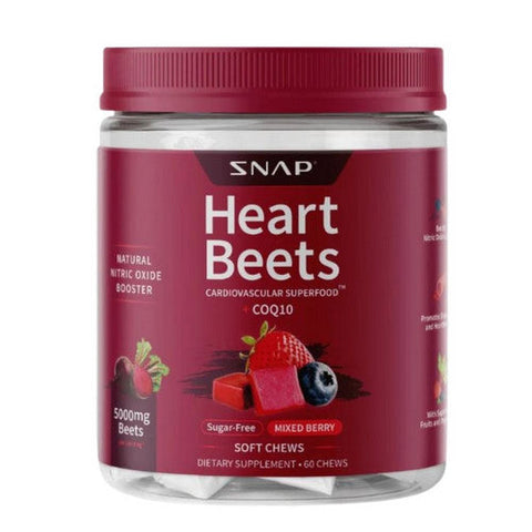 Snap Supplements, Heart Beets Chews Mixed Berry, 60 Count Snap Supplements
