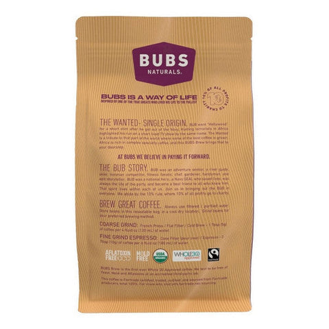 Bubs Naturals, Wanted Coffee Medium Roast Whole Bean, 12 Oz Bubs Naturals