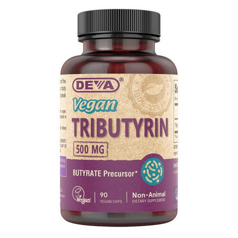 Deva Vegan Vitamins, Vegan Tributyrin, 500 Mg, 90 Veg Caps Deva Vegan Vitamins