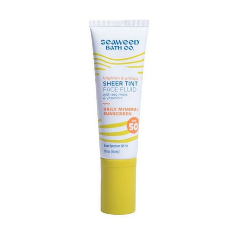 The Seaweed Bath Co., Sheer Tint Face Fluid Mineral Sunscreen Spf 50, 1.7 Oz The Seaweed Bath Co.