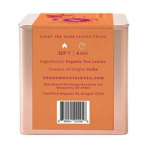 Young Mountain Tea, Organic Indian Breakfast Tea, 12 Bags Young Mountain Tea
