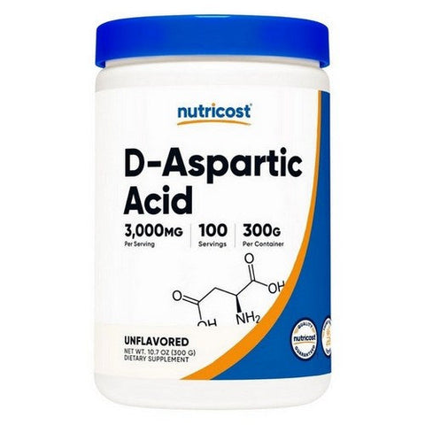 Nutricost, D-Aspartic Acid Unflavoured, 300 Grams Nutricost