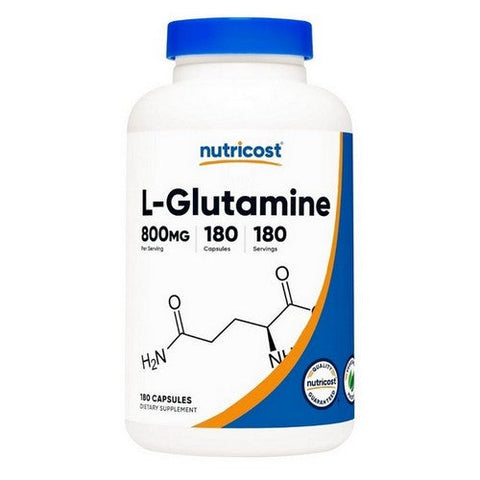 Nutricost, L-Glutamine Capsules, 800 Mg, 180 Count Nutricost