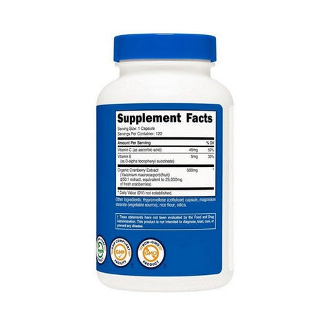 Nutricost, Cranberry With Vitamins C And Ee, 2500 Mg, 120 Count Nutricost