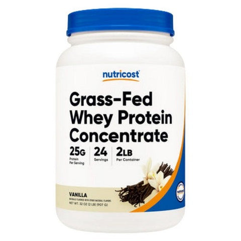 Nutricost, Grass-Fed Whey Protein Concentrate Powder Vanilla, 2 Lbs Nutricost