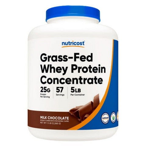 Nutricost, Grass-Fed Whey Protein Concentrate Powder Chocolate, 5 Lbs Nutricost