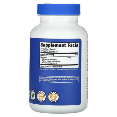 Nutricost, Elderberry Capsules, 575 Mg, 120 Count Nutricost