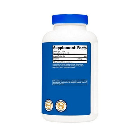 Nutricost, L-Arginine Tablets, 1000 Mg, 150 Count Nutricost
