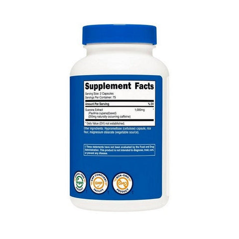 Nutricost, Guarana Capsules, 1000 Mg, 150 Count Nutricost