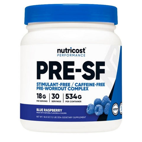 Nutricost, Stim-Free Pre-Workout Powder Blue Raspberry, 30 Serving Nutricost