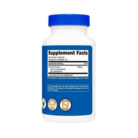 Nutricost, Olive Leaf Extract, 750 Mg, 90 Caps Nutricost