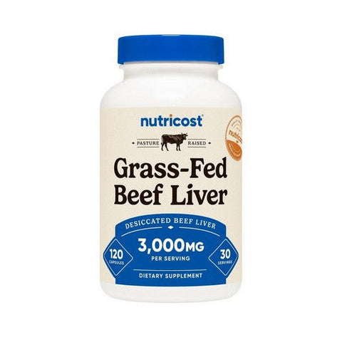 Nutricost, Grass-Fed Desiccated Beef Liver, 3000 Mg, 120 Caps Nutricost