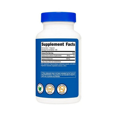Nutricost, Calcium D-Glucarate, 500 Mg, 120 Caps Nutricost