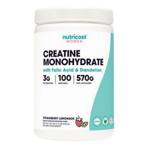 Nutricost, Creatine Monohydrate for Women Strawberry Lemonade, 100 Servings Nutricost