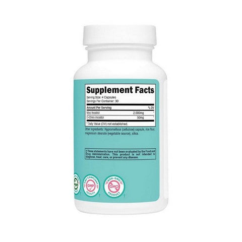 Nutricost, Myo + D Chiro Inositol Capsules For Women, 2000 Mg, 120 Count Nutricost
