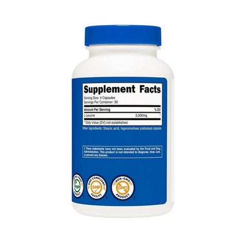 Nutricost, L-Leucine, 2000 Mg, 120 Caps Nutricost