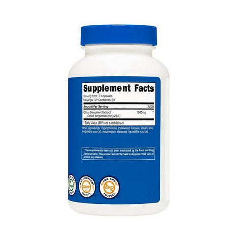 Nutricost, Citrus Bergamot Capsules, 1200 Mg, 120 Count Nutricost