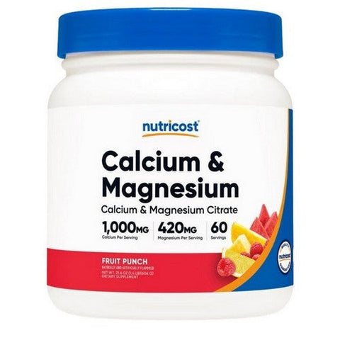 Nutricost, Calcium Citrate Magnesium Citrate Powder Fruit Punch, 1000 Mg/420 Mg, 60 Servings Nutricost
