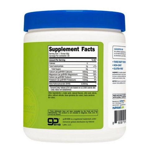 Nutricost, Ketone BHB 4-in-1 Powder Green Apple, 30 Serving Nutricost