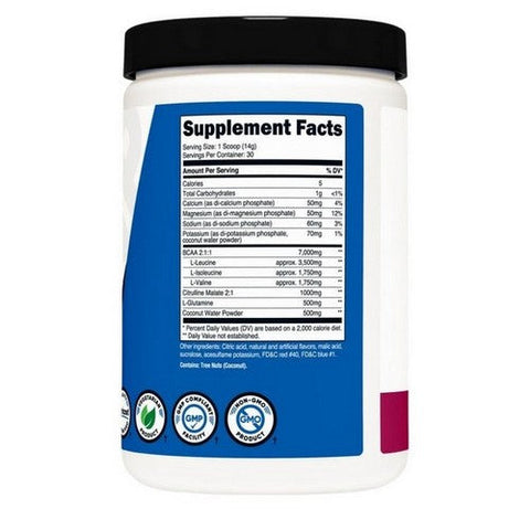 Nutricost, BCAA + Hydration Powder Blackberry Plum, 30 Serving Nutricost