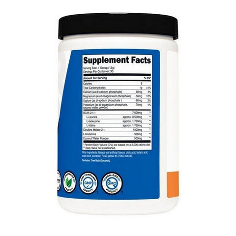 Nutricost, BCAA + Hydration Powder Peach Ring, 30 Serving Nutricost