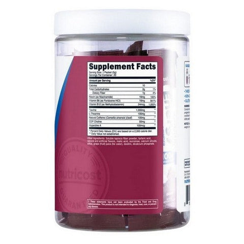 Nutricost, Energy Complex Stickpacks Grape, 20 Sticks Nutricost