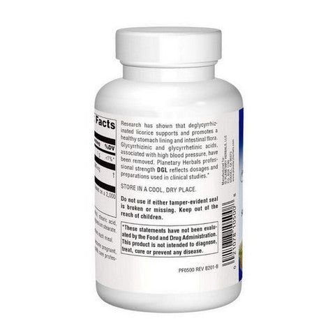 Planetary Herbals, DGL Licorice, 100 Chewable Tabs Planetary Herbals