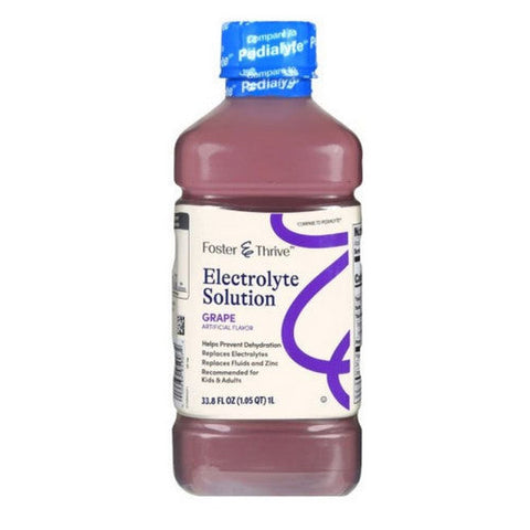 Foster And Thrive, Electrolyte Solution Grape, 33.8 Oz Foster And Thrive