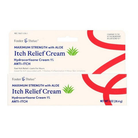 Foster And Thrive, Maximum Strength with Aloe Itch Relief Cream, 1 Oz Foster And Thrive