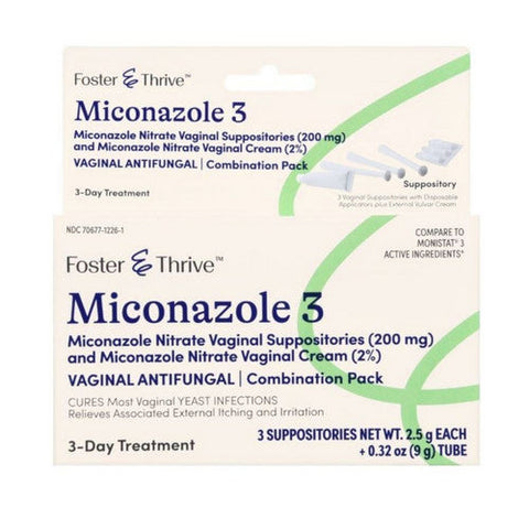Foster And Thrive, Miconazole 3, 1 Count Foster And Thrive