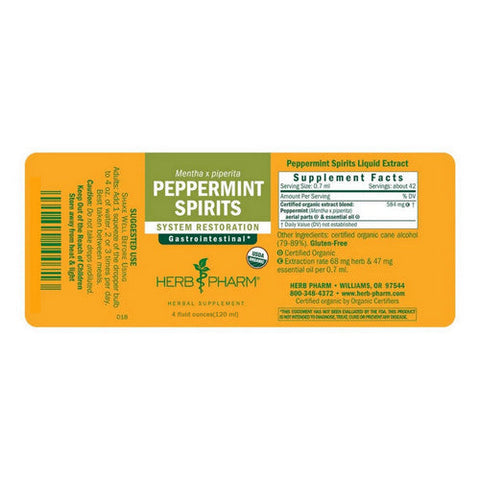 Herb Pharm, Peppermint Spirits, 4 oz Herb Pharm