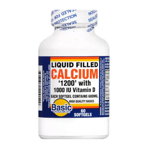 Basic, Liquid Filled Calcium, 60 Softgesl Basic