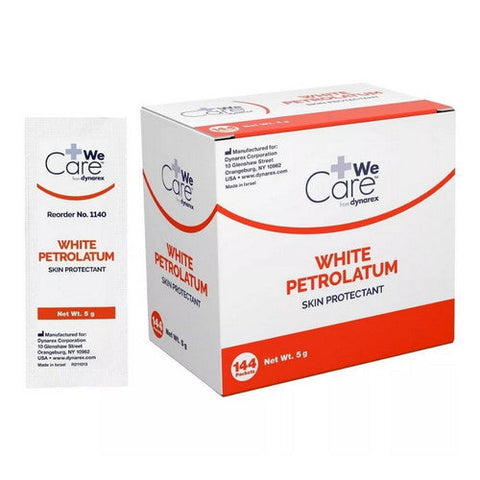 Dynarex, Petroleum White Lubricating Jelly, 144 Packets Dynarex
