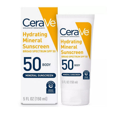 Cerave, Hydrating Body Mineral Sunscreen Lotion SPF 50, 5 Oz Cerave