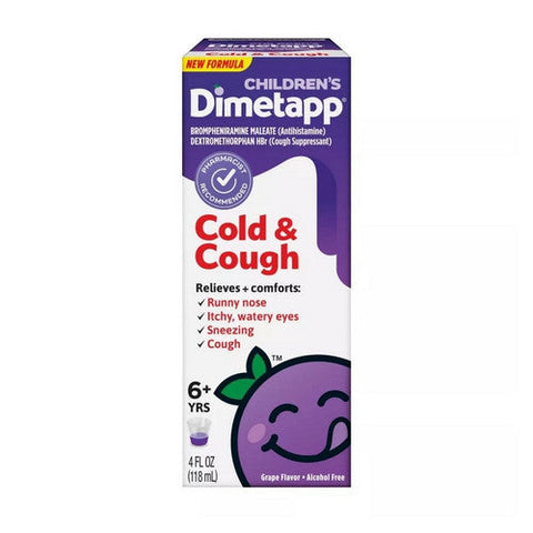 Dimetapp, Children's Cold And Cough Liquid Grape, 4 Oz Dimetapp