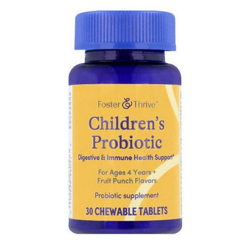 Foster And Thrive, Children's Probiotic Chewable Tablets Fruit Punch, 30 Count Foster And Thrive