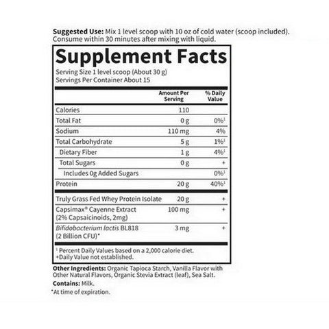 Garden of Life, Sport Grass Fed Whey Plus Weight Management Vanilla, 15.87 Oz Garden of Life