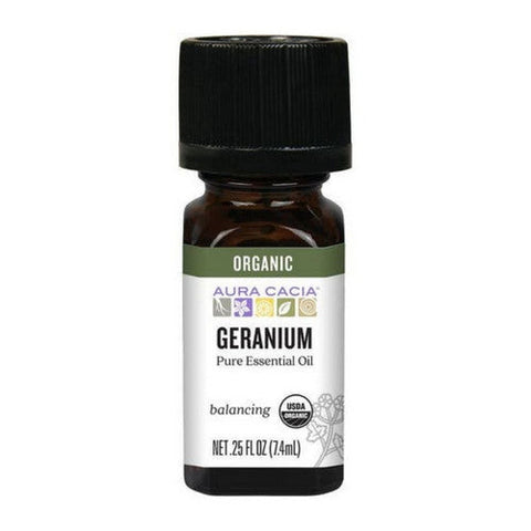 Aura Cacia, Aura Cacia Organic Geranium Essential Oil, 0.25 Oz Aura Cacia