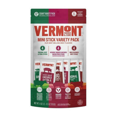 Vermont Smoke, Vermont Smoke And Cure Mini Stick Variety Pack, 12 Count Vermont Smoke