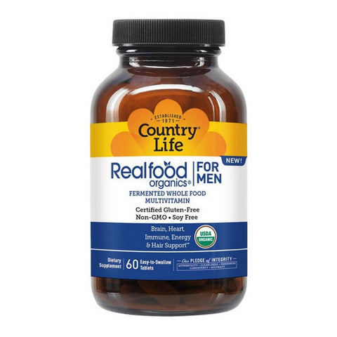 Country Life, Real Food Organics Multivitamin For Men, 60 Tablets Country Life