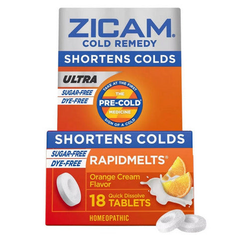 Zicam, Cold Remedy Rapidmelts Ultra Orange Cream, 18 Count Zicam
