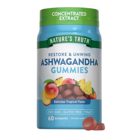 Nature's Truth, Ashwagandha Gummies Natural Tropical, 60 Count Nature's Truth