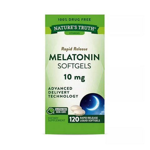 Nature's Truth, Sleep Melatonin Rapid Release Liquid, 10 Mg, 120 Softgels Nature's Truth