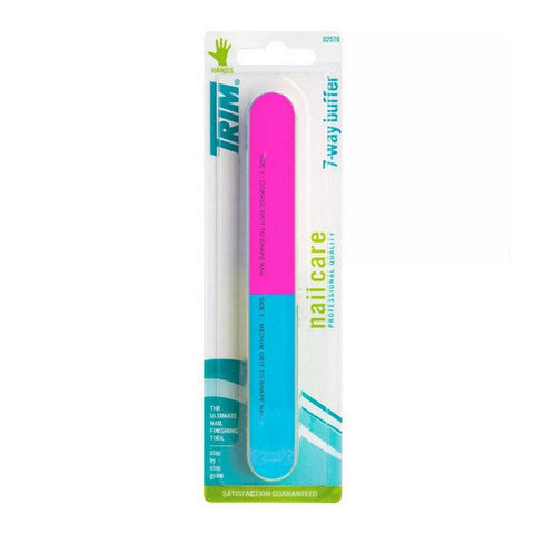 Trim, 7-Way Color Coded Nail Finishing Buffer, 1 Count Trim